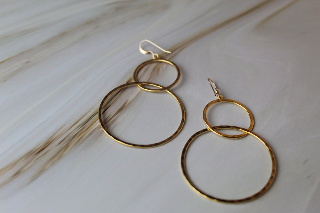 Hammered Circle Hoops