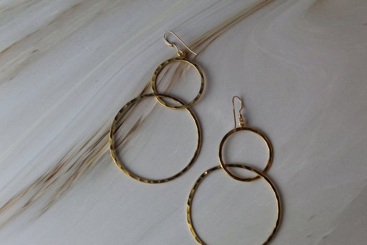 Hammered Circle Hoops